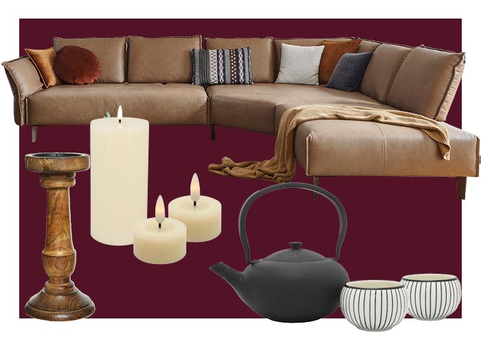 Herbst Trends 2024, Burgundy, LED-Kerzen