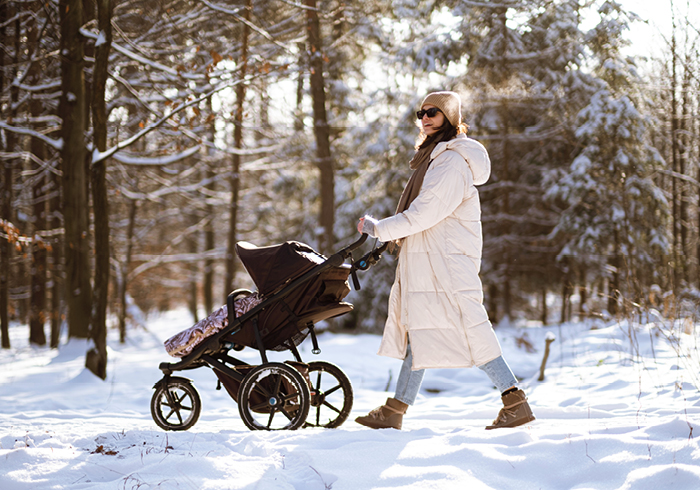 Winterspaziergang mit Baby